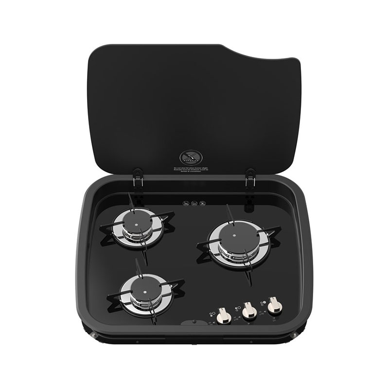 اجاق گاز رومیزی 3 شعله کاروان درپوش دار THETFORD مدل Hob169