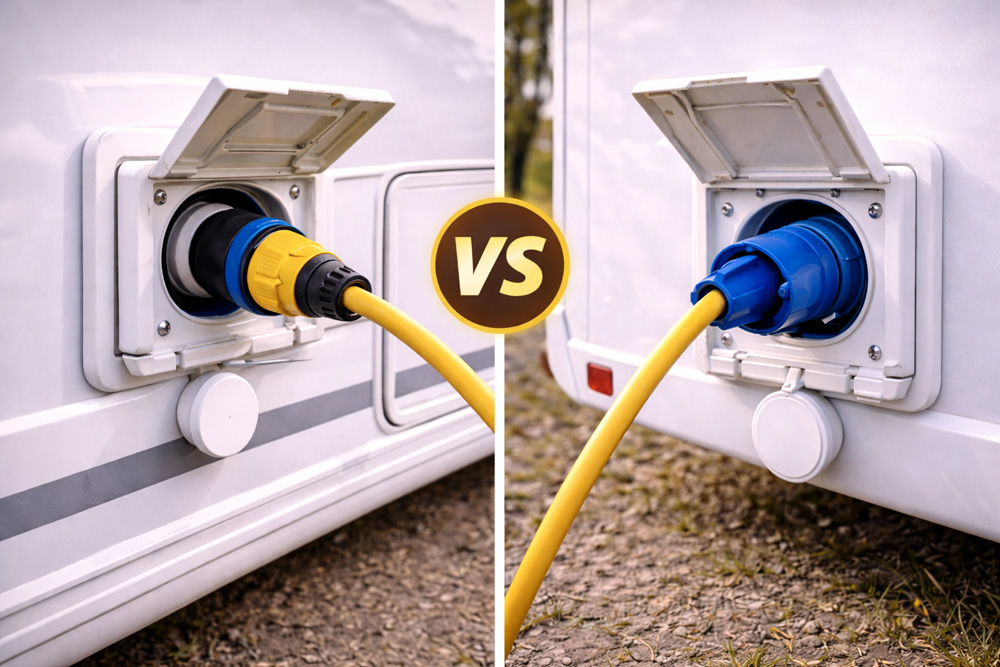 دریچه ورودی برق کمپر و کاروان 