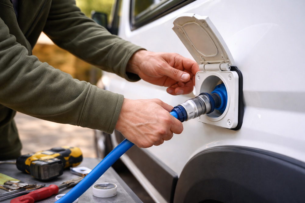 مهم‌ترین نکات نصب دریچه ورودی آب در کمپر و کاروان